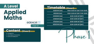 A Level Applied Maths Live Group Class Year 13 Phase 1 Content and Timetable