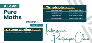 A Level Applied Maths Live Group Class Year 13 Phase 4 Intensive Content and Timetable
